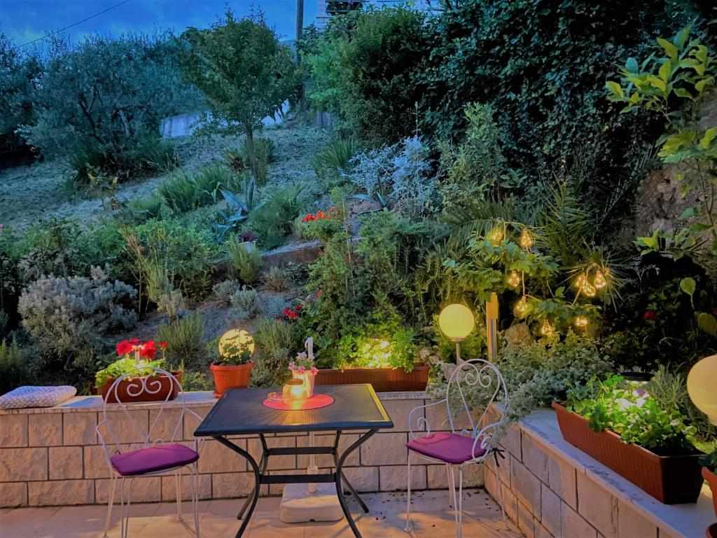 Garden terrace at Rooms Villa Gala